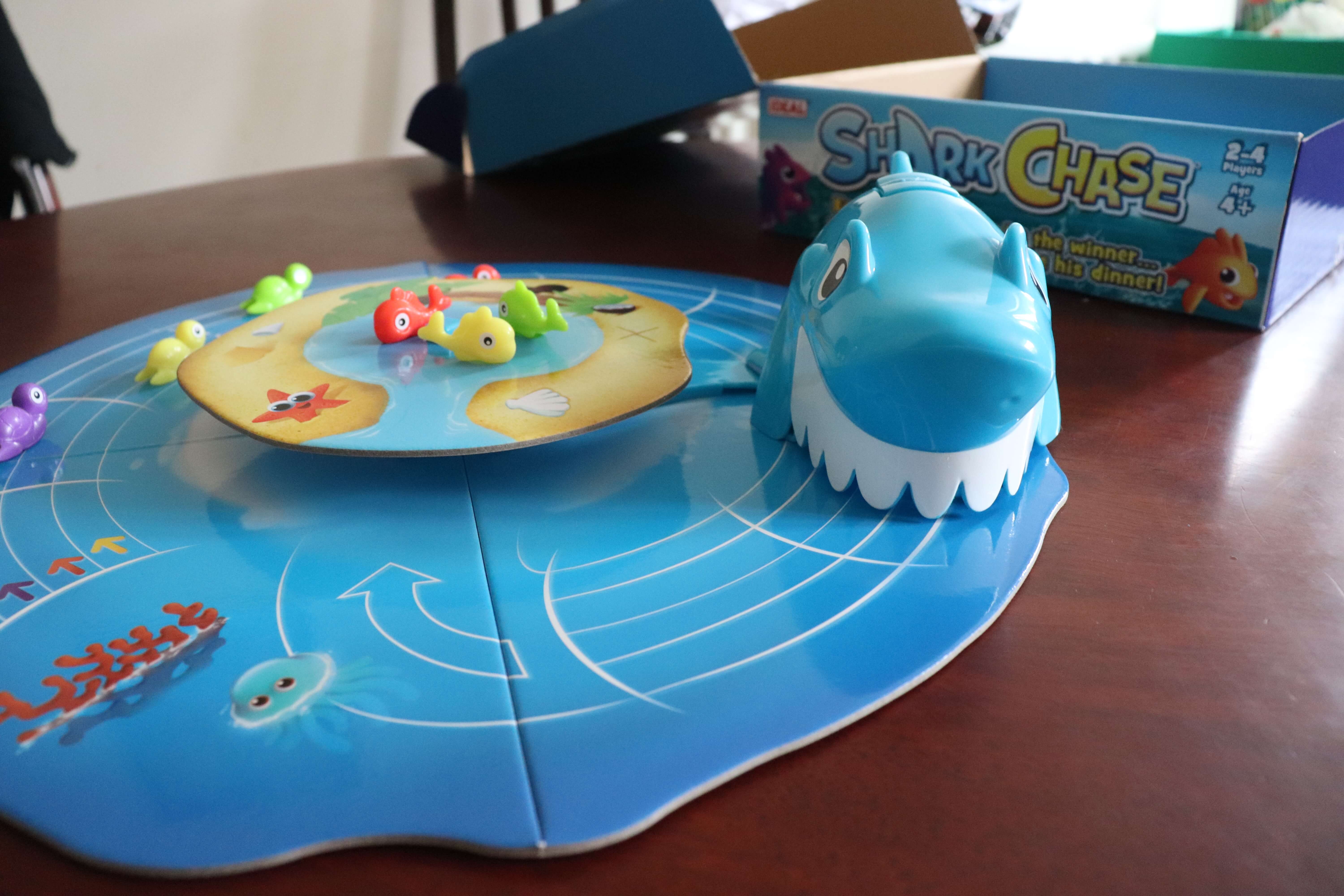 Shark Chase - a board game with fish