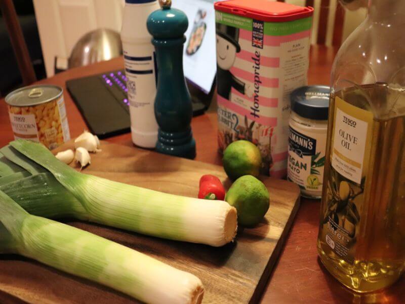 Leek and Corn Fritters