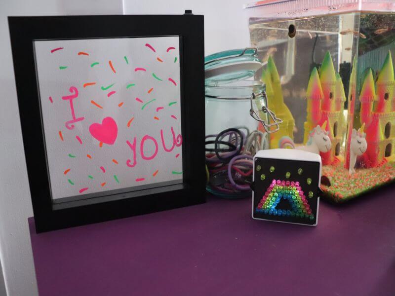 Neon Effect Message Frame
