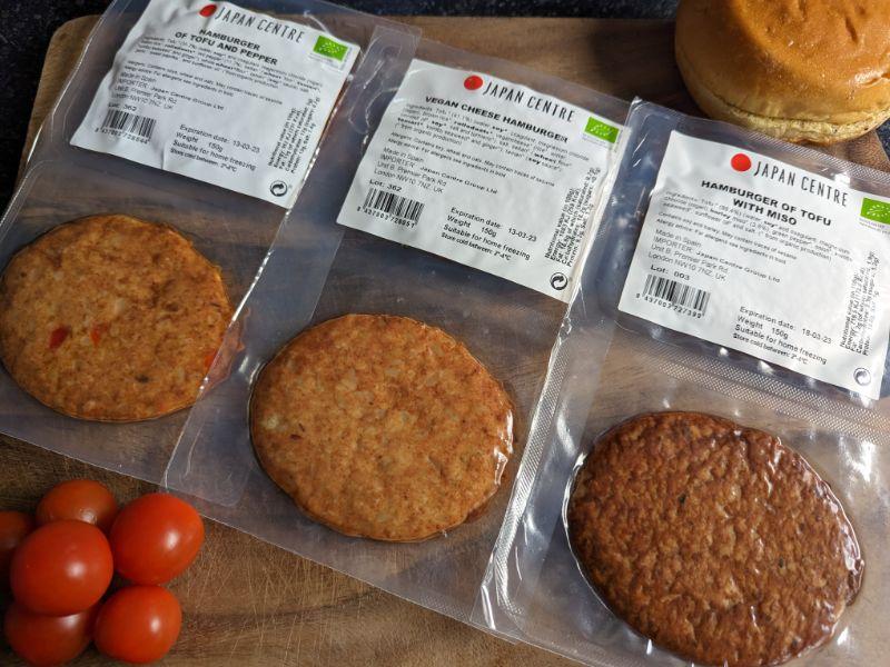 Japan Centre Tofu Burgers made for Vegans