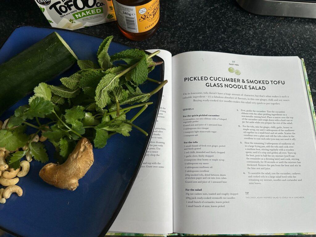 The Veggie Cookbook - Pickled Cucumber and Tofu Glass Noodle Salad Recipe