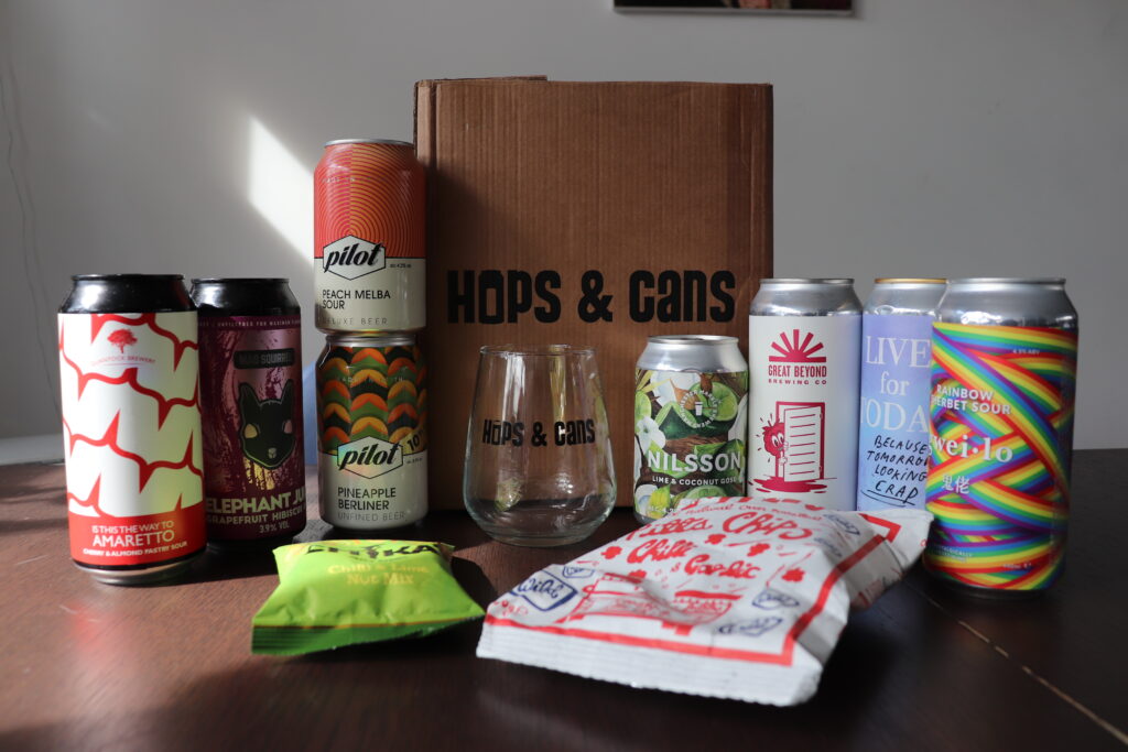 Hops & Cans Subscription Review - 8 beers, 2 snacks, great price and great variety