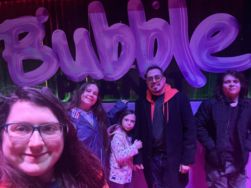 Acting like a Kid at Bubble Planet