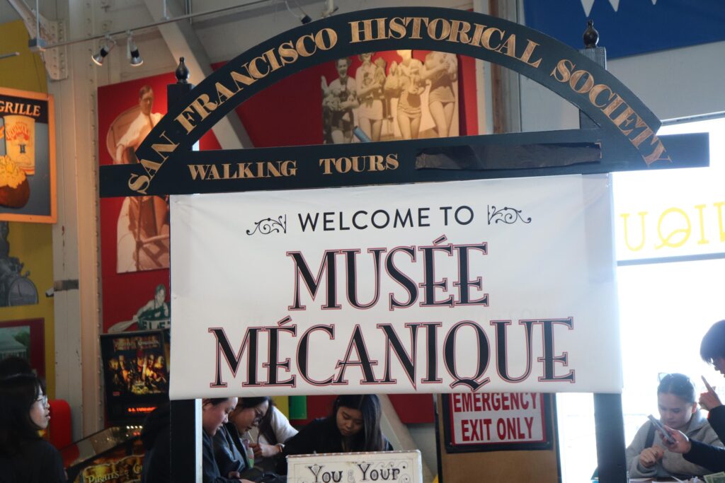 Exploring the Musée Mécanique which has antique arcade machines
