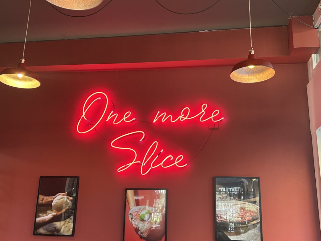Lots of options for lunch at Slice Milano