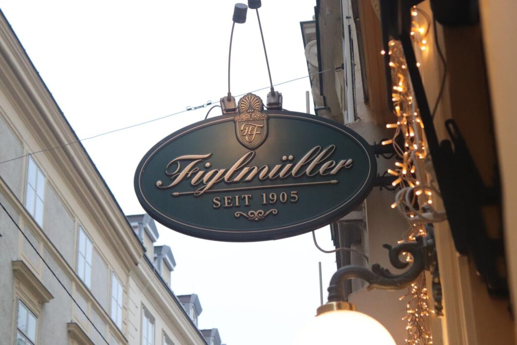 Eating Traditional Wiener Schnitzel at Figlmüller