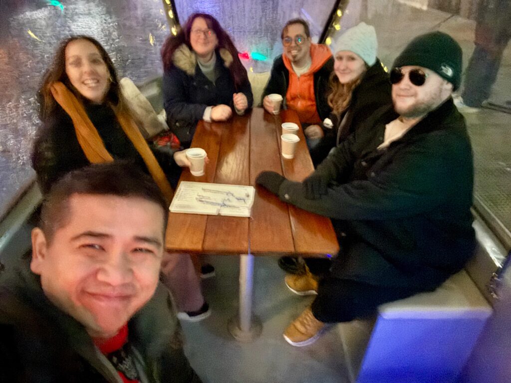 Floating around Canary Wharf on a GoBoat