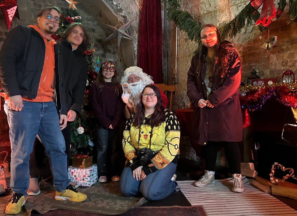 Meeting Santa at Woolwich Works Candy Grotto