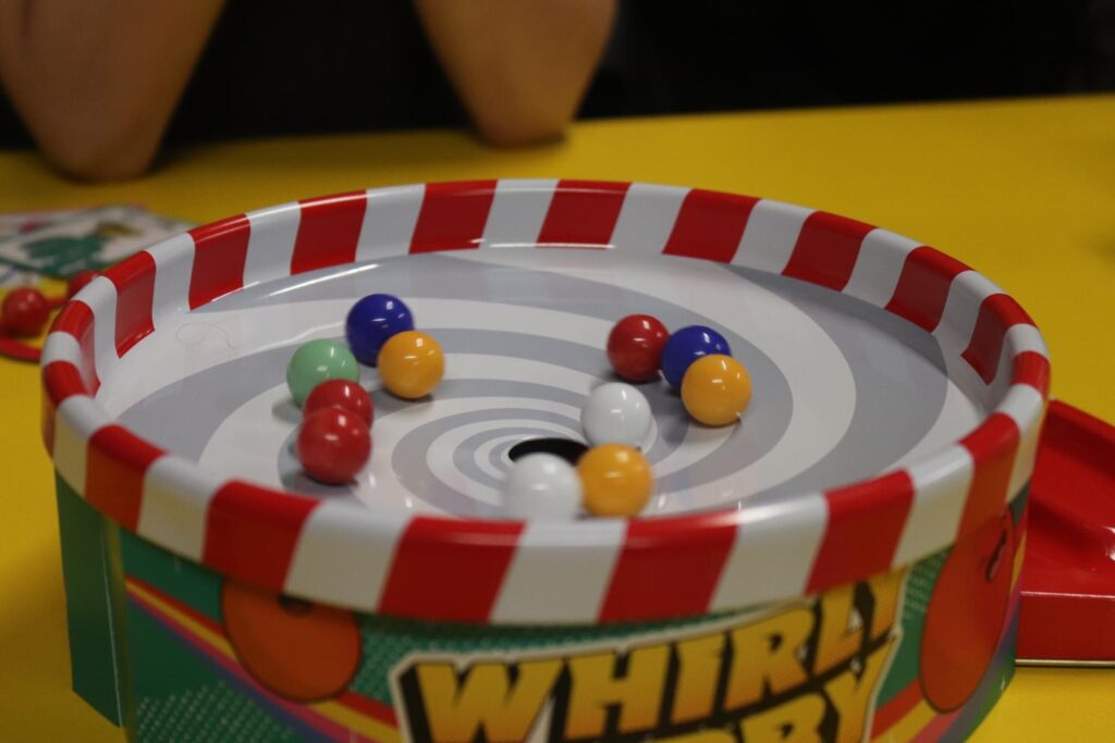 Whirly Derby is a unique marble-racing game
