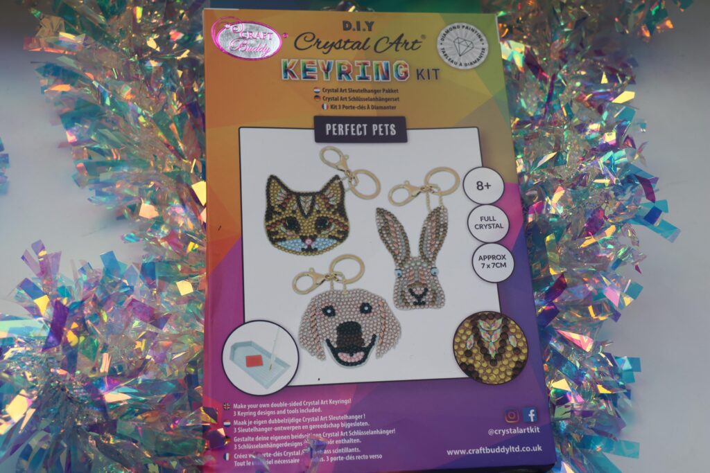 Crystal Art Keyring Kit Perfect Pets - Keychains that Sparkle