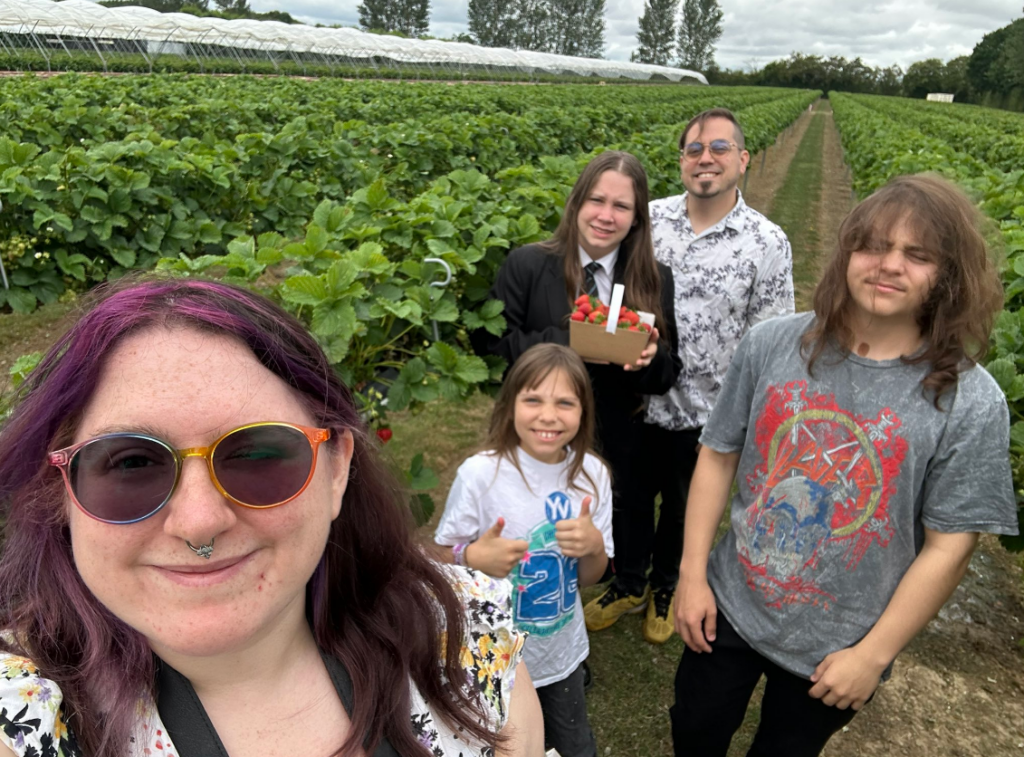 Picking Strawberries and Cherries at Cammas Hall