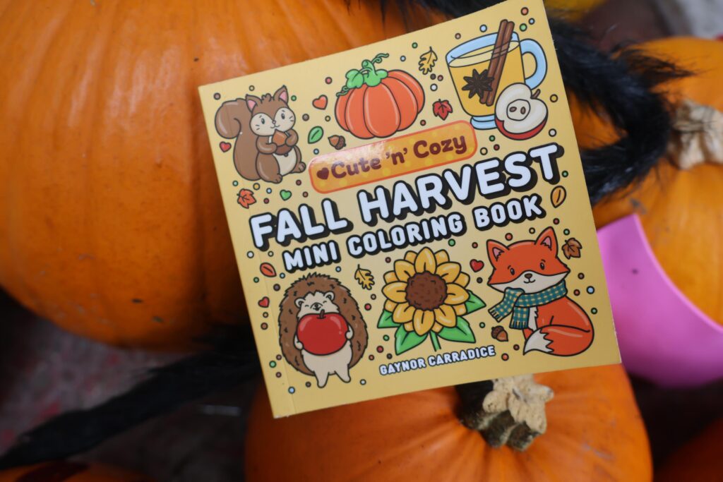 Fall Harvest Mini Coloring Book is Great for Pumpkin Patches